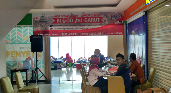 Grage Mall dan PMI Kota Cirebon Gelar Donor Darah Untuk Korban Banjir Bandang di Garut